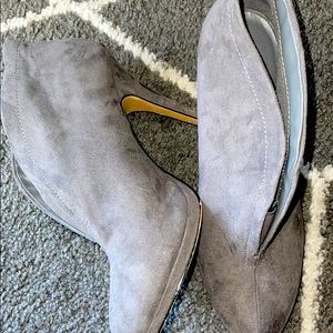 Grey ankle boots